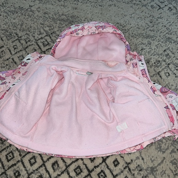 18-24 Month The Children’s Place Unicorn 2 Piece Winter Coat and Overalls - Picture 3 of 11